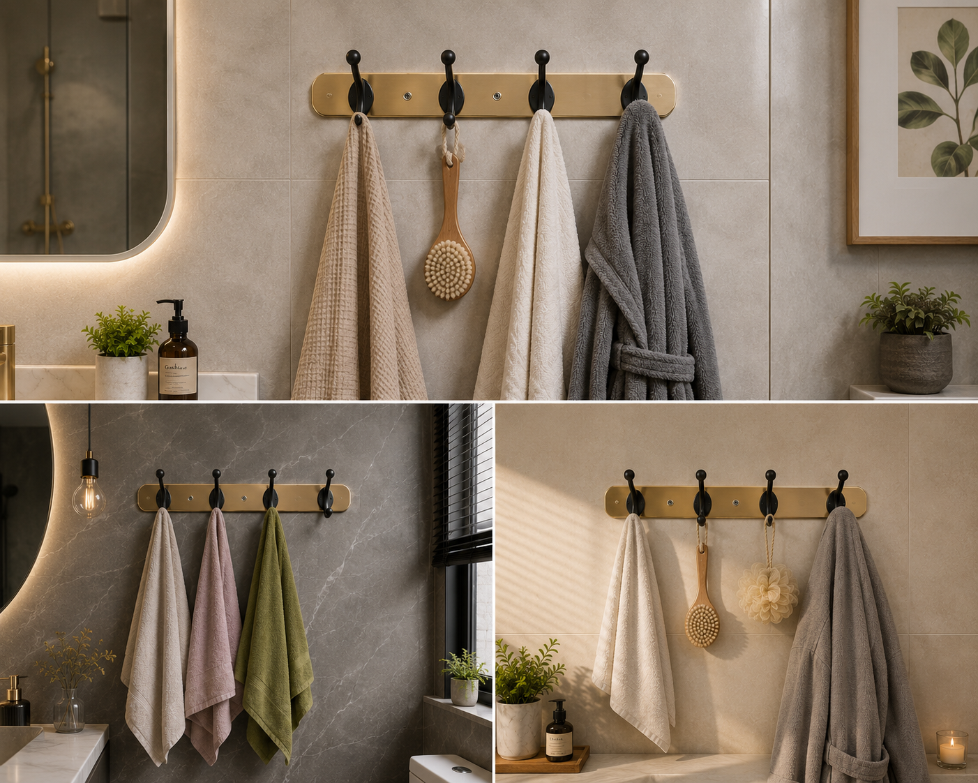Heavy Duty Iron Wall Mounted Clothes Hook Rack | Multi-Purpose Hanging Stand for Home, Office & Kitchen