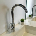 360° Rotating Kitchen Faucet | Single Handle Chrome Sink Mixer Tap with Expandable Inlet Pipe – Universal Thread