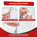 360° Flexible Faucet Sprayer | Stainless Steel Rotating Tap Extension for Kitchen & Bathroom