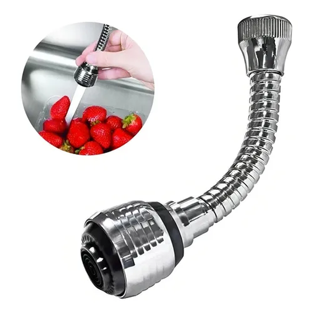 Turbo Flex 360° Flexible Faucet Sprayer | Stainless Steel Rotating Tap Extension for Kitchen & Bathroom