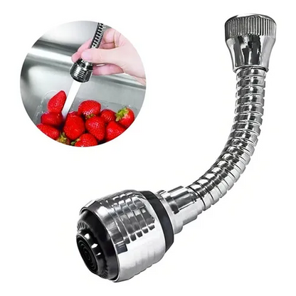 Turbo Flex 360° Flexible Faucet Sprayer | Stainless Steel Rotating Tap Extension for Kitchen & Bathroom