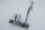 Chrome Wall Mounted Sink Mixer Tap | Hot & Cold Single Lever Kitchen Faucet with 360° Swivel