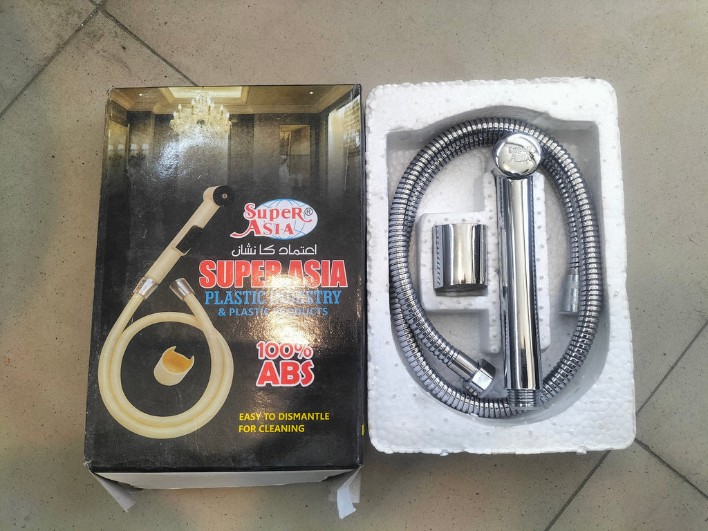 Muslim Shower Complete Set | Chrome Bidet Sprayer Kit with 1M Hose Pipe – Brass Core, Leak-Resistant