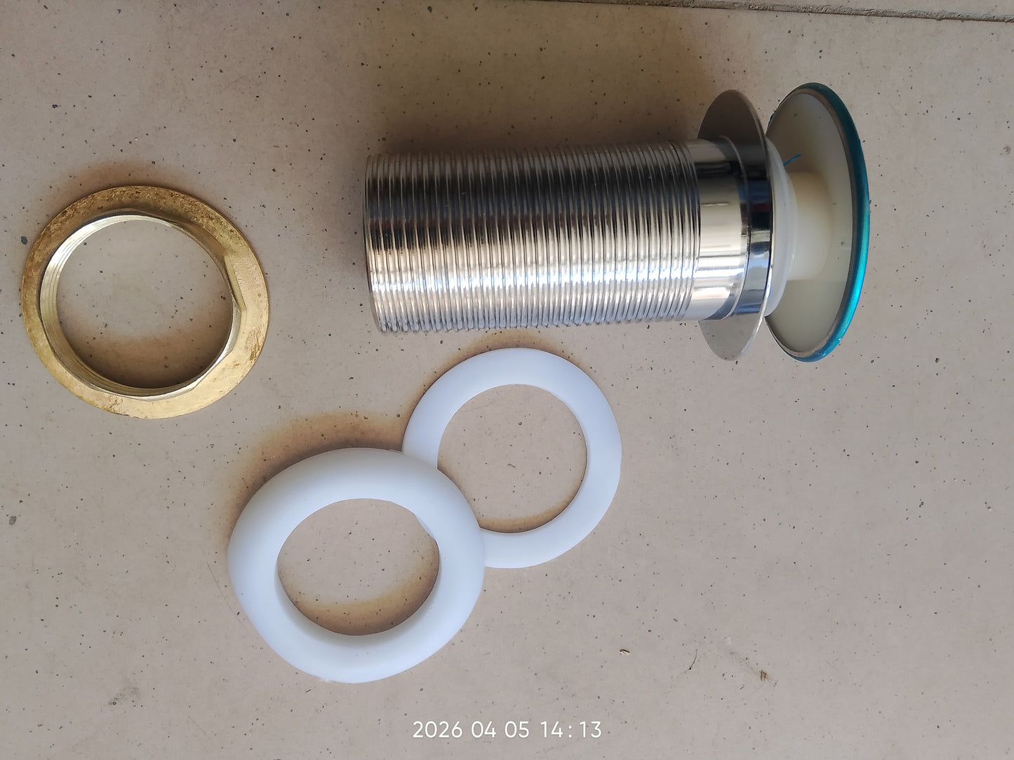 4 Inch Chrome Push Waste Pop-Up Drain | Bathroom Basin & Vanity Sink Waste