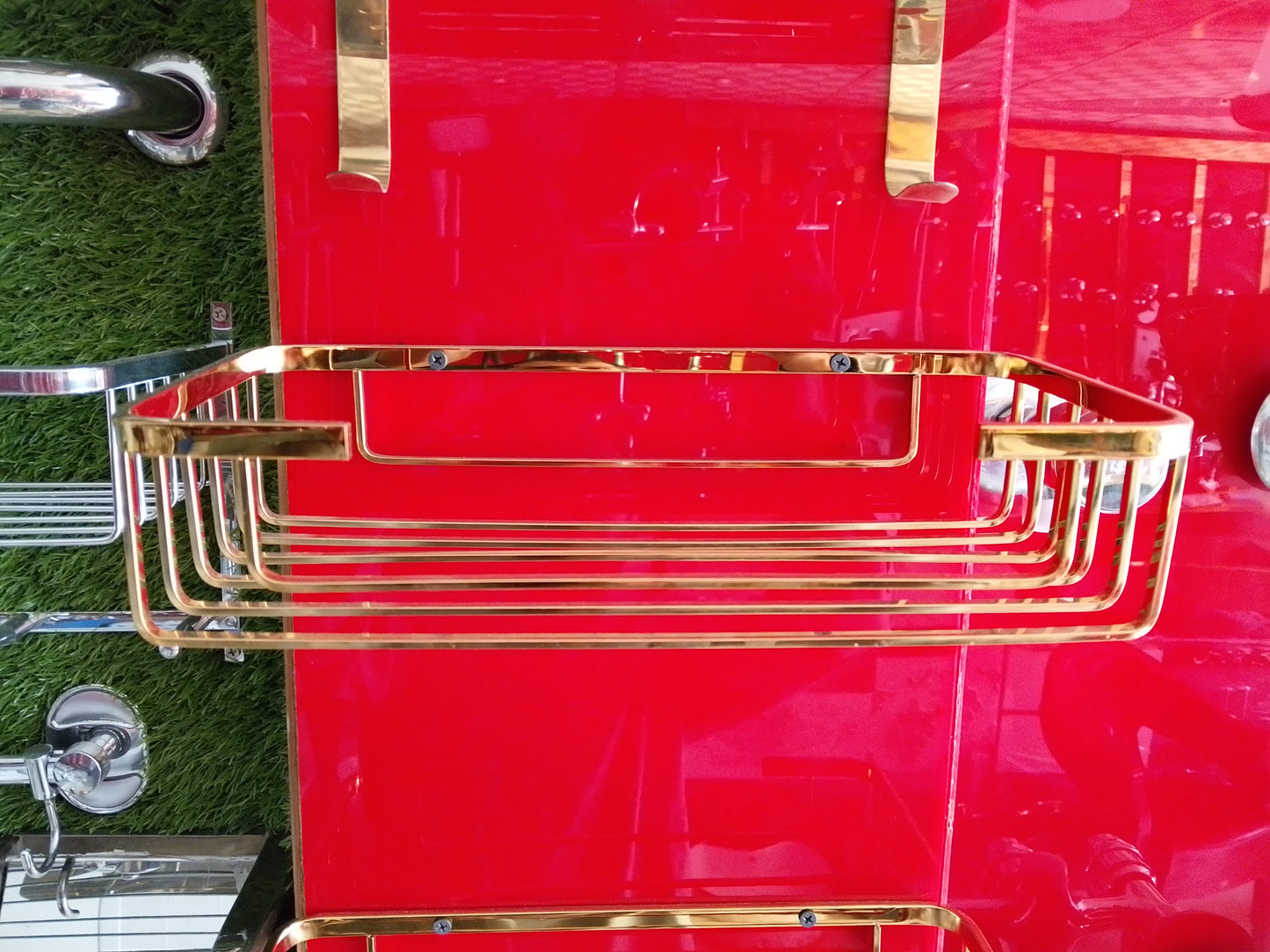 Wire Soap Tray | Wall Mounted Bathroom Soap Holder – Open Drainage, Chrome & Gold Finish