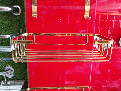 Wire Soap Tray | Wall Mounted Bathroom Soap Holder – Open Drainage, Chrome & Gold Finish