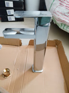 Chrome Single Handle Basin Vanity Mixer Faucet | Hot & Cold Deck Mounted Tap – Brass Body (Model YL11802)