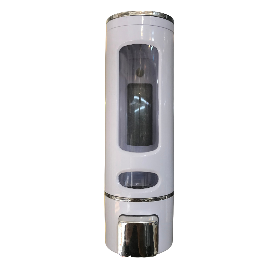 Wall Mount Soap Dispenser 400ml | Black ABS Manual Liquid Soap Dispenser for Bathroom & Kitchen