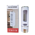 Wall Mount Soap Dispenser 400ml | Black ABS Manual Liquid Soap Dispenser for Bathroom & Kitchen