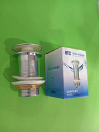 4 Inch Chrome Push Waste Pop-Up Drain | Bathroom Basin & Vanity Sink Waste