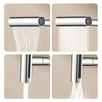 Waterfall Kitchen Faucet with Pull Down Sprayer | 3-Mode 360° Swivel Stainless Steel Sink Mixer Tap