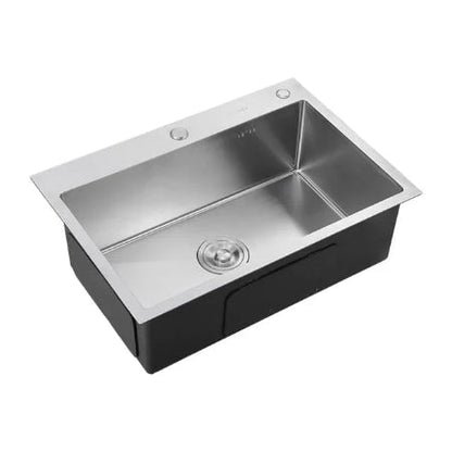 24x18 Handmade Kitchen Sink Stainless Steel 6045 – Single Bowl Sink with Drain & Rinse Basket