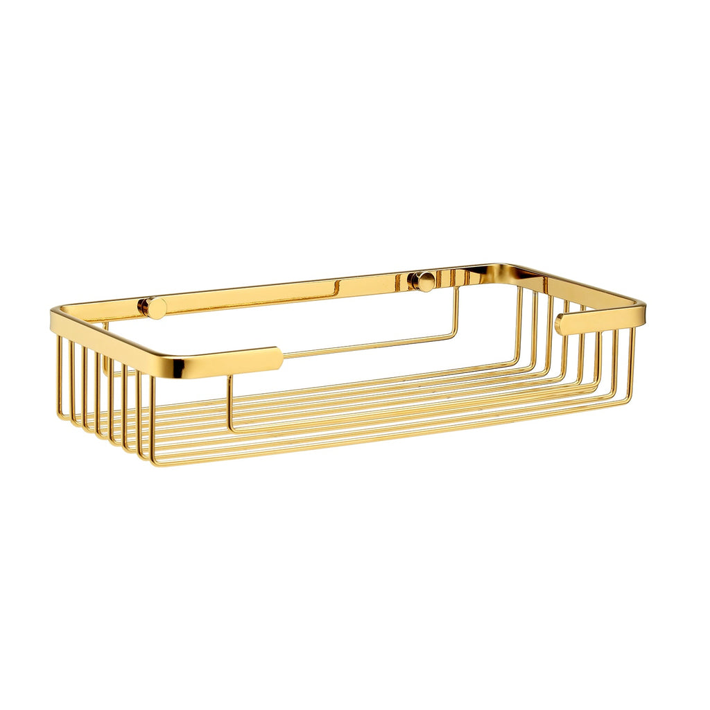 Wire Soap Tray | Wall Mounted Bathroom Soap Holder – Open Drainage, Chrome & Gold Finish