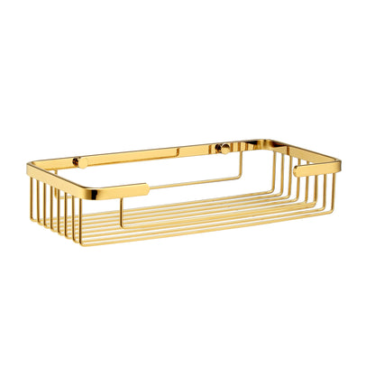 Wire Soap Tray | Wall Mounted Bathroom Soap Holder – Open Drainage, Chrome & Gold Finish