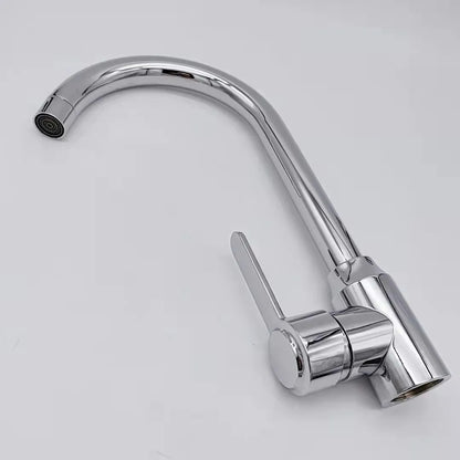 Stainless Steel Hot & Cold Kitchen Sink Mixer Tap | Single Handle Vegetable Basin Faucet – Ceramic Disc, Deck Mounted