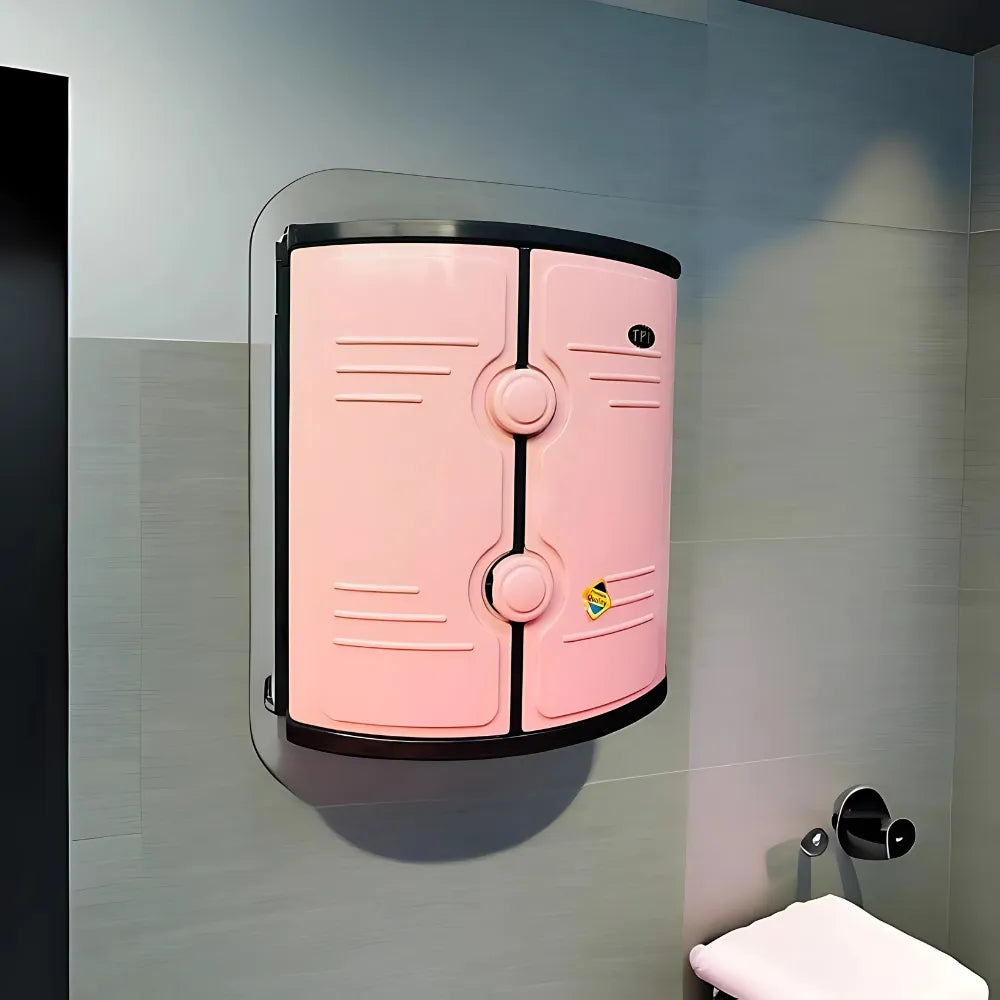 Wall Mounted Bathroom Corner Cabinet | ABS Plastic Storage Shelf – White & Multi Colors