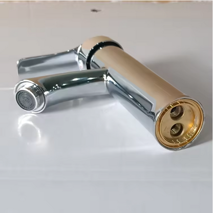 Silver Chrome Bathroom Basin Mixer Faucet | Single Handle Hot & Cold Washbasin Tap