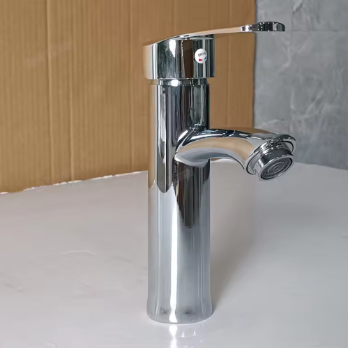 Silver Chrome Bathroom Basin Mixer Faucet | Single Handle Hot & Cold Washbasin Tap
