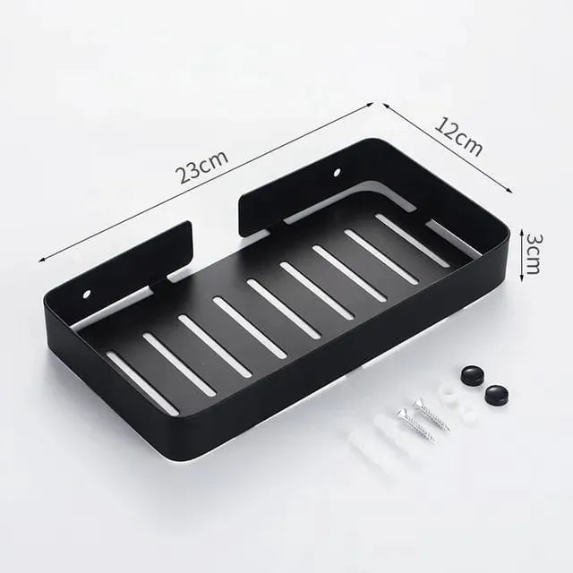 SUS304 Stainless Steel Wall Mounted Soap Dish Rack | Large Drainage Soap Holder – Black, Silver, Gold & Rose Gold