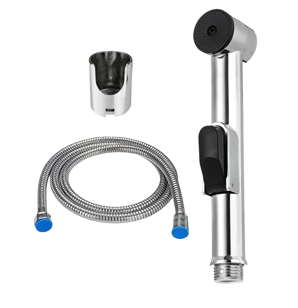 Muslim Shower Complete Set | Chrome Bidet Sprayer Kit with 1M Hose Pipe – Brass Core, Leak-Resistant