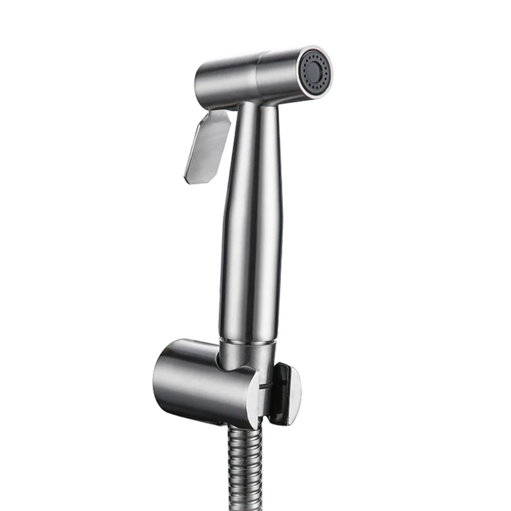 Stainless Steel Handheld Bidet Spray Gun | Toilet & Bathroom Sprayer with Adjustable Flow & Pause Function