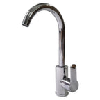 Modern Chrome High-Arc Kitchen Sink Mixer Tap | Single Handle 360° Swivel Hot & Cold Faucet