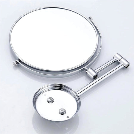 Dual-Sided 360° Magnifying Mirror | Wall Mounted Vanity Mirror with Extendable Swivel Arm